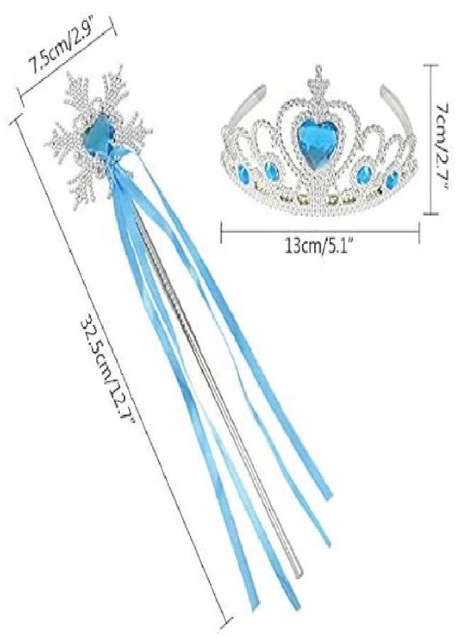 Fancy Steps Princess Accessories for Girls | Birthday Party Elsa Accessories, Crown Wand, Unicorn Headband and Wig for Fairytale (Stick,Crown,Wig) - Image 5